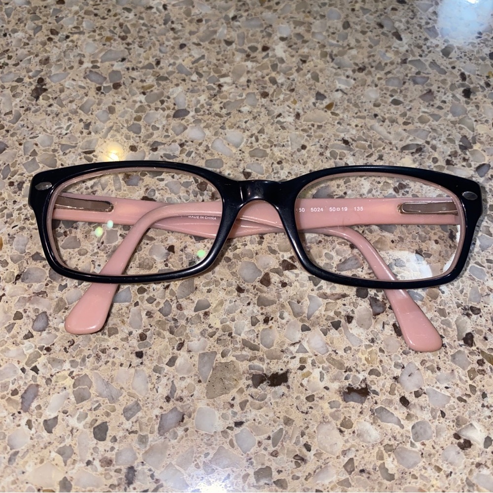 RAY BAN RB 5150 5024 BLACK PINK‎ AUTHENTIC RX EYEGLASSES 50-19-135 MM